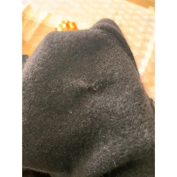 Size L?/XL/1X Kenar Womens Cashmere Maxi Cardigan Black Pockets Fall - Picture 8 of 8